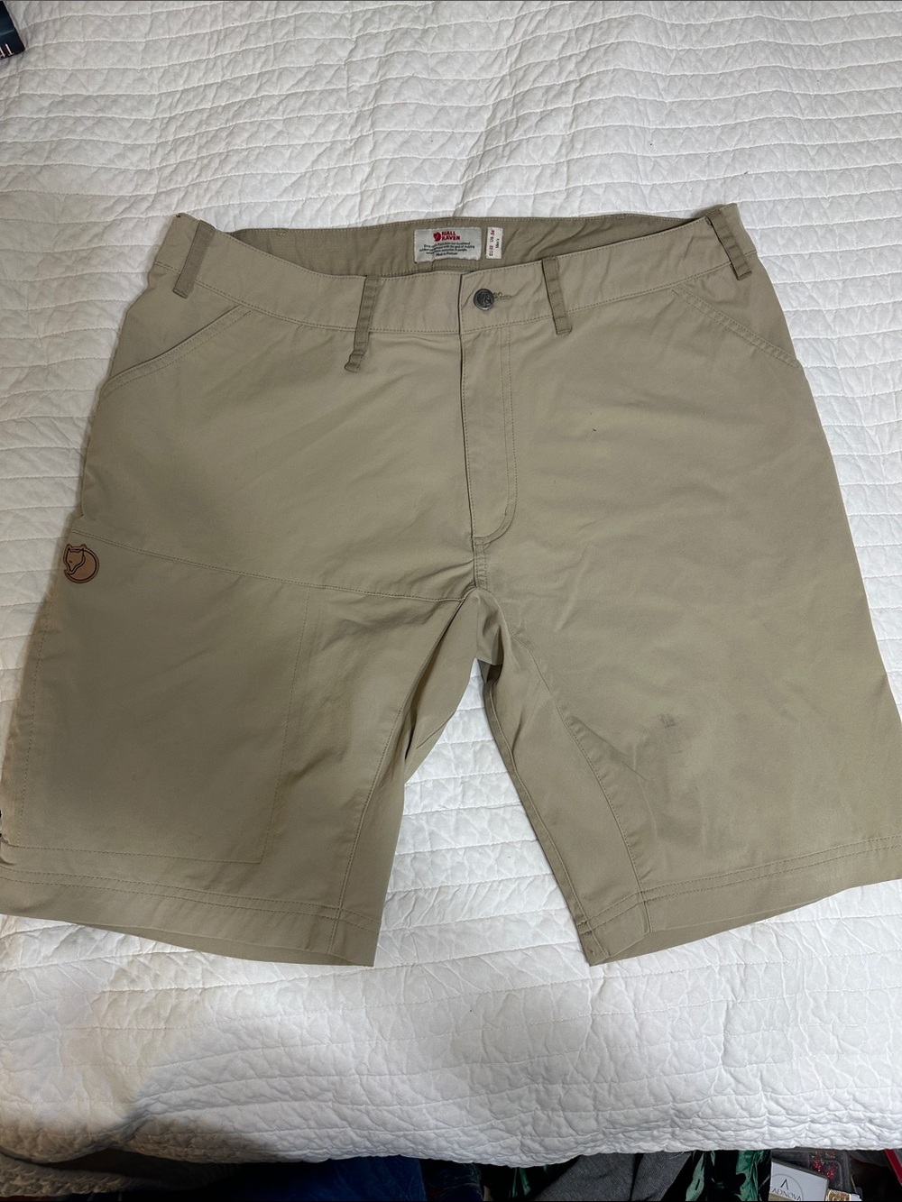 Fjallraven Men's Beige/Tan Performance Hiking Shorts Abisko lite